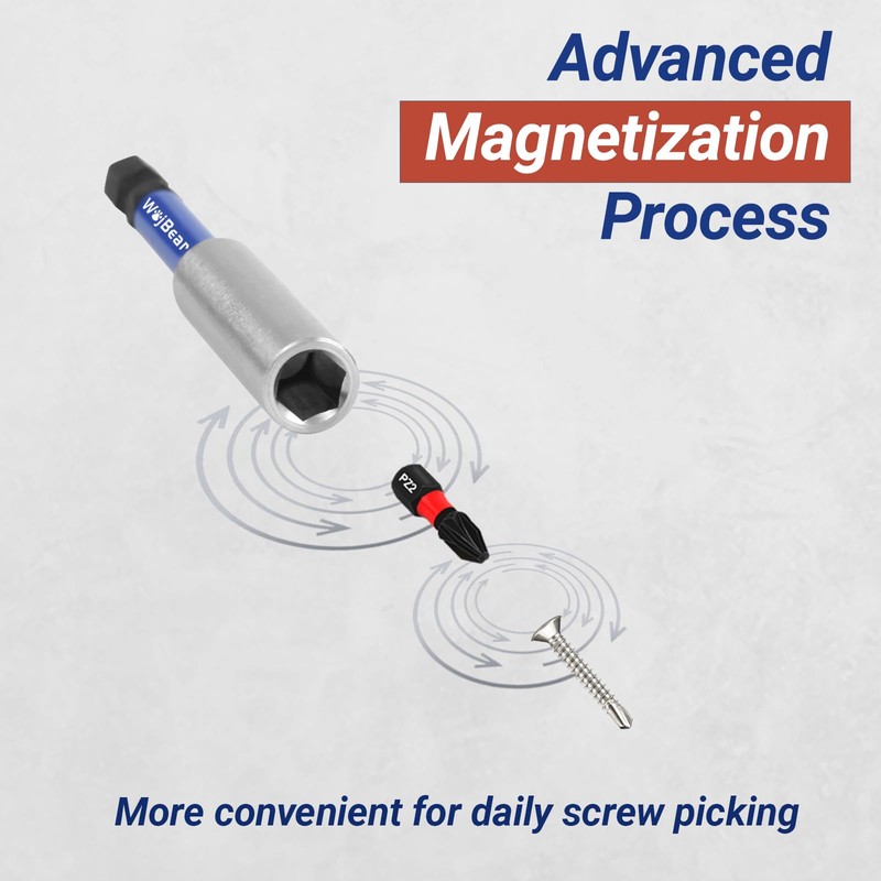 WojBear 2 PCS Magnetic Extension Bit Holder Set, 2 *