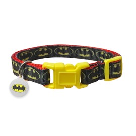 Spoilt Rotten Pets Flamboyant Bat Superhero Cat Collar & Matching Do Not Feed Microchip Tag UK Made Bell & Safety Buckle (Flamboyant Bat)