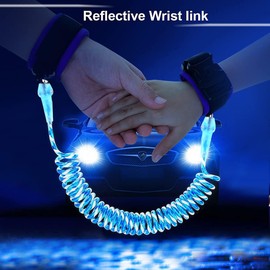 Reflective Anti Lost Wrist Link, Anti Lost Wrist Link Anti Lost Leash Baby Leash with Child Upgraded Safety Locks for Kids (Blue 8.2 Ft)