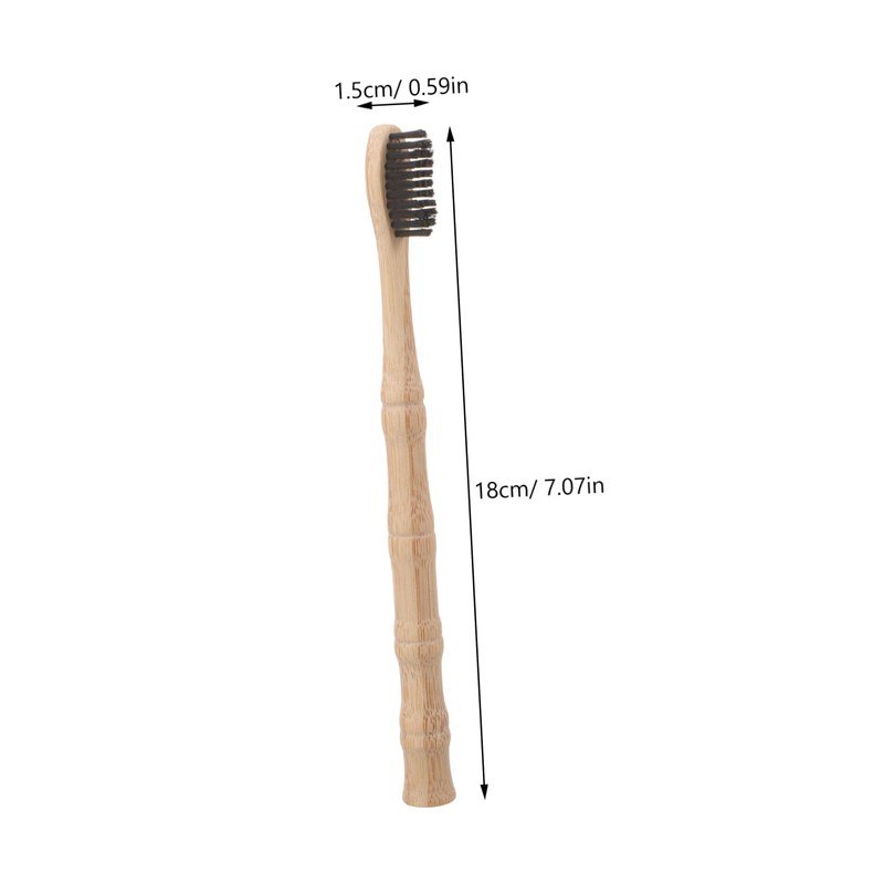 ORFOFE 4pcs Bamboo Toothbrushes with Soft Bristles Ergonomic Design for