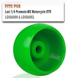 hopsupRC Upgrades Parts Side Wheel Replacement Lean Bar Wheels for LOSI 1/4 Promoto-MX Motorcycle RTR FXR(los06000)(los06002),Green