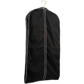 45" Luxury Fur Coat Cotton Blend Cloth Garment Bags for Travel & Hanging Clothes (Black-Houndstooth Trim) - Suit Covers Garment Bag for Men & Women Dress Bag - Closet Storage Suit Bag, Coat Storage