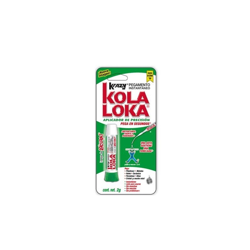 Kolaloka - Pegamento Instantaneo Kolaloka K-1 Verde 2 Gms. C/10