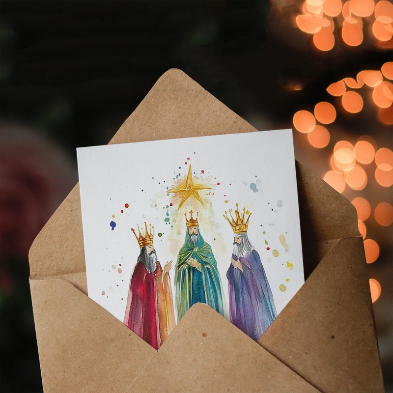 Artery8 Three Wise Men Kings Bethlehem Star Blank For Him