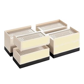 LUCKYQTQH Bed Risers Adjustable Furniture Risers Heavy Duty，Rectangle Bed Risers 3 Inches，Desk Risers for Sofa Couch Bed Frame ，Supports Up to 10000 lbs (4 Piece Set)