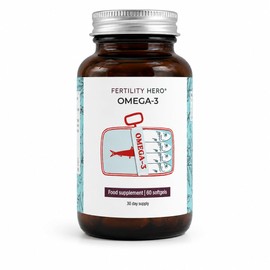 Fertility Hero® Omega-3 Fish Oil Supplement | 660mg EPA & 440mg DHA | 1100mg Total Omega-3 | 60 Softgels | 30 Day Supply