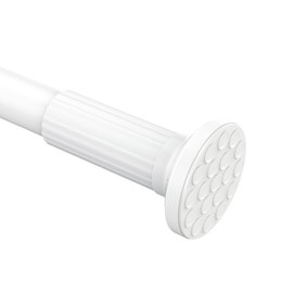 Umimile Tension Curtain Rod, 51-145 inches Adjustable Spring Shower Tension Curtain Rod, Stainless Steel Closet Rod for Windows or Shower, No Drilling, No Rust, Easy to Install, White