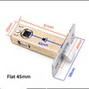 2PCS Tubular Mortice Latch 45 mm Flat Tongue Lock for