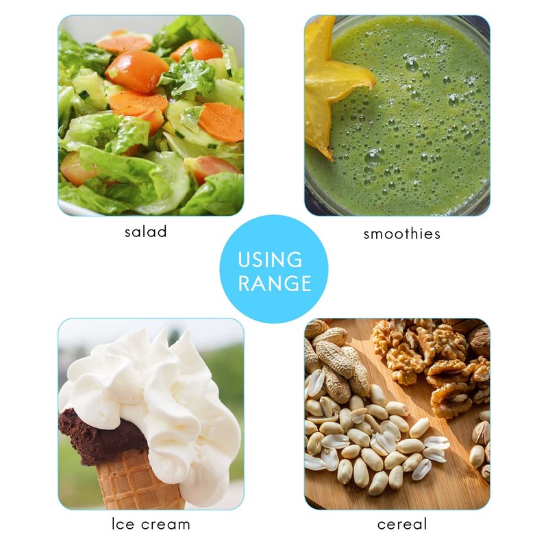 Tuperoymse and Spoon Set,Salad Smoothie Mixing Dessert Fruit Ice Cream