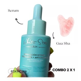 White Star Luxe Ácido Hialurónico Vitamina C Y E, Fps*15, Regalo Gua Sha