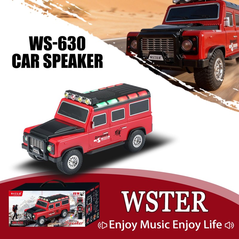 WS-630 Off-Road SUV Bluetooth Replica Speaker, Independent Roof LED Control