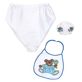 Widmann 66666 Baby Fancy Dress Set, Hood, Bib and Giant Nappy