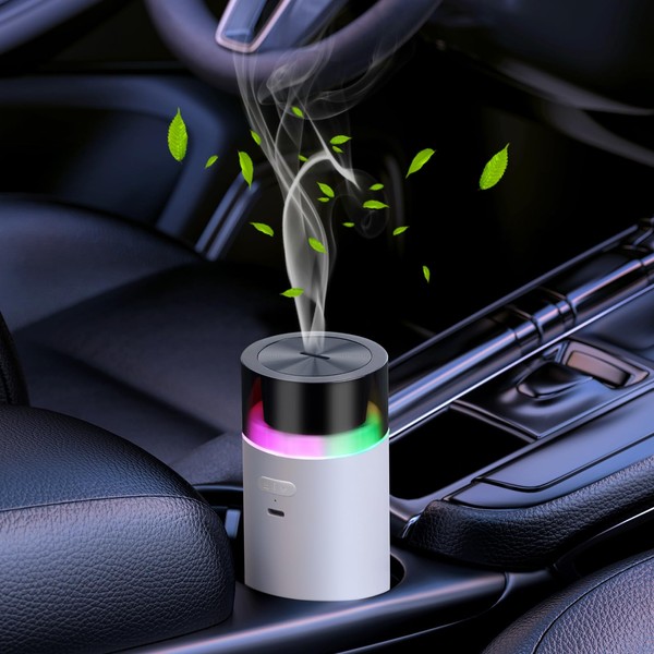 YIXIUTEN Car Diffusers for Essential Oils,Built-in 3000mAH Rechargeable Battery, Cordless