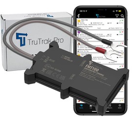 TruTrak Pro - FMT100+ GPS Tracker/Vehicle Tracker - 12 Month Bundle, Van, Motorbike, Caravan, Motorhome, Coach & Car Tracker - Pay as You Go, 12-24 Volt, Self Install Device Including SIM & Data