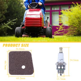 Air Fuel Filter Spark Plug for STIHL FS38 FS45 FS46 FS55 FC55 HS45 KM55 HL45 String Trimmer Brushcutter Edger Engine, KM55 Air Filter Service Kit with Spark Plug Fuel Filter Parts for 4140 124 2800
