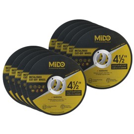 MIDO Professional Abrasive Discs 10 Packs 115 mm Ultra Thin 1mm Metal Cutting Discs for Stainless Steel Angle Grinder