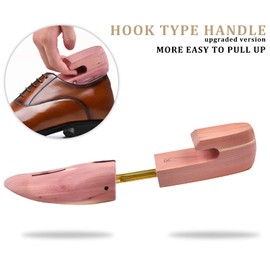 tongzaner Cedar Shoe Tree for Men, Adjustable Wooden Shoe Stretcher for Leather Shoes (2-Pack) (XL (Fits Shoe Sizes 12-14))