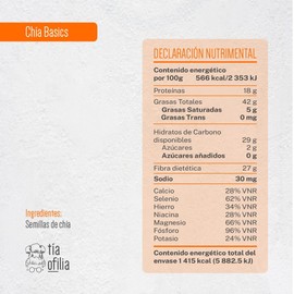 Aunt Ofilia BASICS Chia Seeds 250g – Premium Plant-Based Protein Superfood