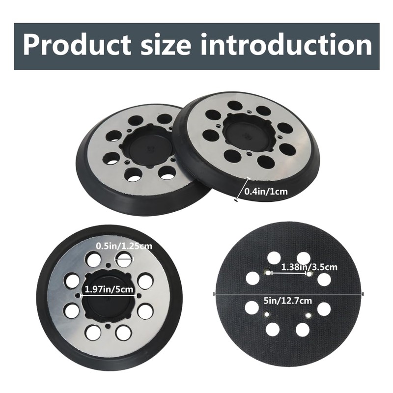 Sander Pad for Dewalt, 2 Pack 5" 8 Hole Hook