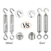 CHRORINE 5 Pcs Turnbuckle Wire Tensioner M5 Adjustable Turnbuckle Stainless