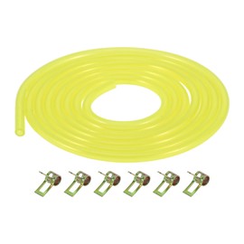 Partuto 1 Set Universal Petrol Fuel Line Gas Line Pipe Hose Plastic Yellow 4.92ft 1/9"ID 1/7"OD