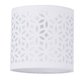 White Table Lamp Shade, Lampshade for Table Lamp or Bedside Light, Modern Cut Out Design, Diameter 15cm