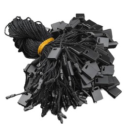 Hang Tag String Black 7" 1000Pcs Nylon Snap Lock Pin Loop Fastener Hook Ties Easy and Fast to Attach