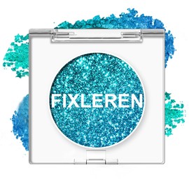 Fixleren - Eyeshadow - Highlighting Eyeshadow, Glitter Chameleon Eyeshadow Makeup Palette, Long-Lasting, Soft Texture, Stage/Party Makeup (Blue-10)