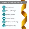 Yellow Metal D-Ring Buckle Yoga Studio Belt 2.5M