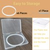 6 Pack Sealing Gaskets 3.2 inch White Rubber Gaskets Replacement
