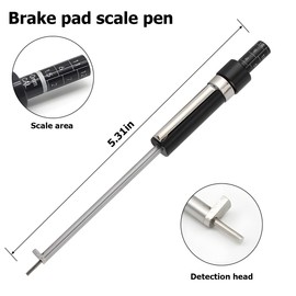 Mandark Car Brake Pad Thickness Gauge Measure Tool, Automotive Brake Pad Measuring Tester with Scale, Time Saving Vehicle Brake Pad Detection Pen, Universal for RV, SUV, Truck