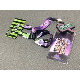 NEW 2021 BEETLEJUICE BEETLEJUICE SIGN LOGO POSTER LANYARD