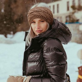 DRESHOW Women Warm Knitted Headband Cold Winter Ear Warmer Elastic Crochet Head Wraps Thick Fleece Lining Hair Bands