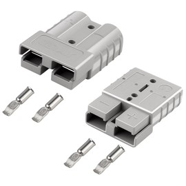 XRDS -RF 50A Battery Quick Connect/Disconnect Set – 600V DC Electrical Connector Kit, Supports 10-12 AWG Wires, Ideal for Power Equipment, Winches, and Solar Applications 2 PCS