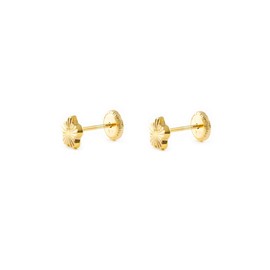 Baby Flower Stud Earrings - Yellow Gold 9 Carat (375) - Gift Box, Yellow Gold