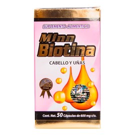 Biotina Minn Signo Natural 50 Cps Cabello Y Uas Unidad