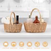 Woodluv Storage Baskets Set of 2, Wedding Flower Girls Baskets,