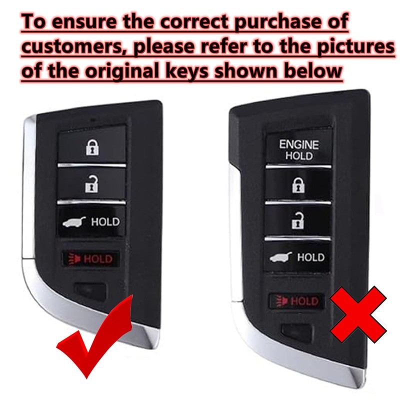 EJOAOJE Smart Key Protective Shell for Acura Key Fob Cover