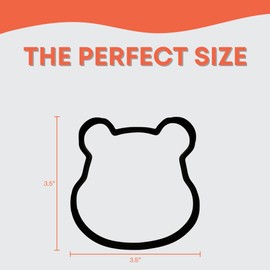 Bear Face Cookie Cutter with Easy Push Design (3.5 inch)