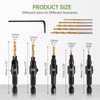 Litorange Pack of 5 Electrophoresis Black Drill Bits with Countersink