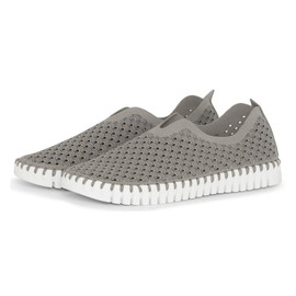 Ilse Jacobsen HORNBÆK Women's Tulip 139 Flat | Slip-On | Low-Top | Grey | 37 EU/7 M US