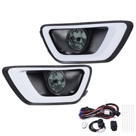 GRAND ORANGE Front Bumper Driving Fog Light Lamps Compatible with Chevy Colorado 2015 2016 2017 2018 2019 with Switch & Wiring Smoke Lens 1 Pair