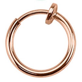 Autiga Nose Ring Fake Nose Piercing Septum Clicker Piercing Helix Titanium Plated, Titanium, Without Stone