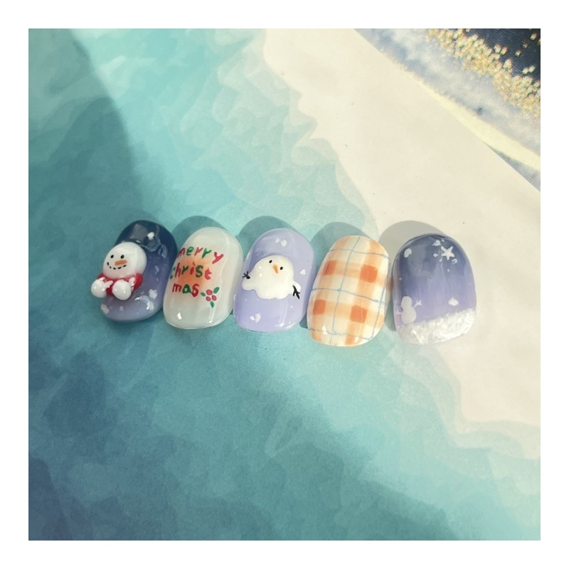 [x-mas collection 3] Snow Pop ⊹ - Short Oval /