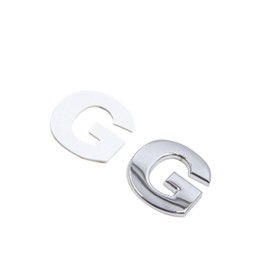 Motoforti Silver Tone Metal G Letter Shaped Alphabet Sticker Emblem Badge Decals for Car Auto Long-Lasting