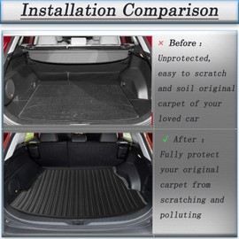 CRV Cargo Liner - Compatible with 2023 2024 Honda CR-V 5-Seat All Models, All Weather Protection Rear Trunk Tray Cargo Mat Custom Fit,3D Waterproof TPO Accessories，Not for 7-Seats Models（Upper Deck）