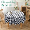 Biscaynebay Fabric Tablecloths Round 70" for Tables' Diameters from 30"