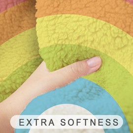 AIBIIN Rainbow Bath Mats 50x80cm Bathroom Rug Microfiber Non-Slip Bathroom Shower Rugs Machine Washable Non slip home decoration