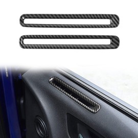 Voodonala Door Air Conditioner Vent Door Vent Ventilation Outlet Garnish Trim for 2011-2024+ Dodge Charger Interior Accessories, ABS Green 2pcs Carbon Fiber