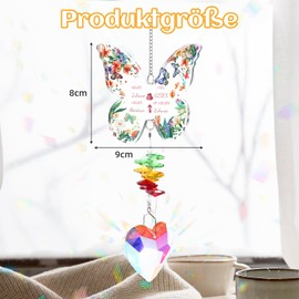 Housewarming Gifts, Suncatcher Crystal, Butterfly Acrylic Decoration, Suitable for Window Sill, Balcony, Housewarming Gift for Friends, Colleagues (New Home)